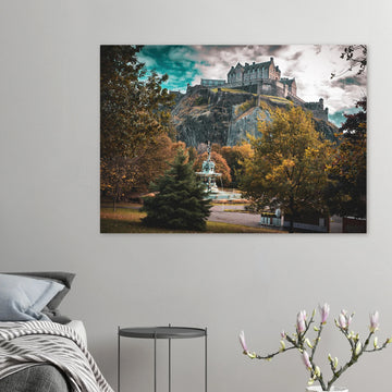 Edinburgh castle Ross Fountain poster on premium matte paper