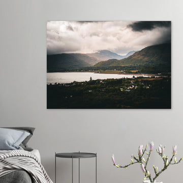 Ballachulish Glencoe Wall Art featuring a moody Highland village