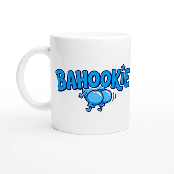 Front view of Scottish mugs Bahookie ceramic mug on white background