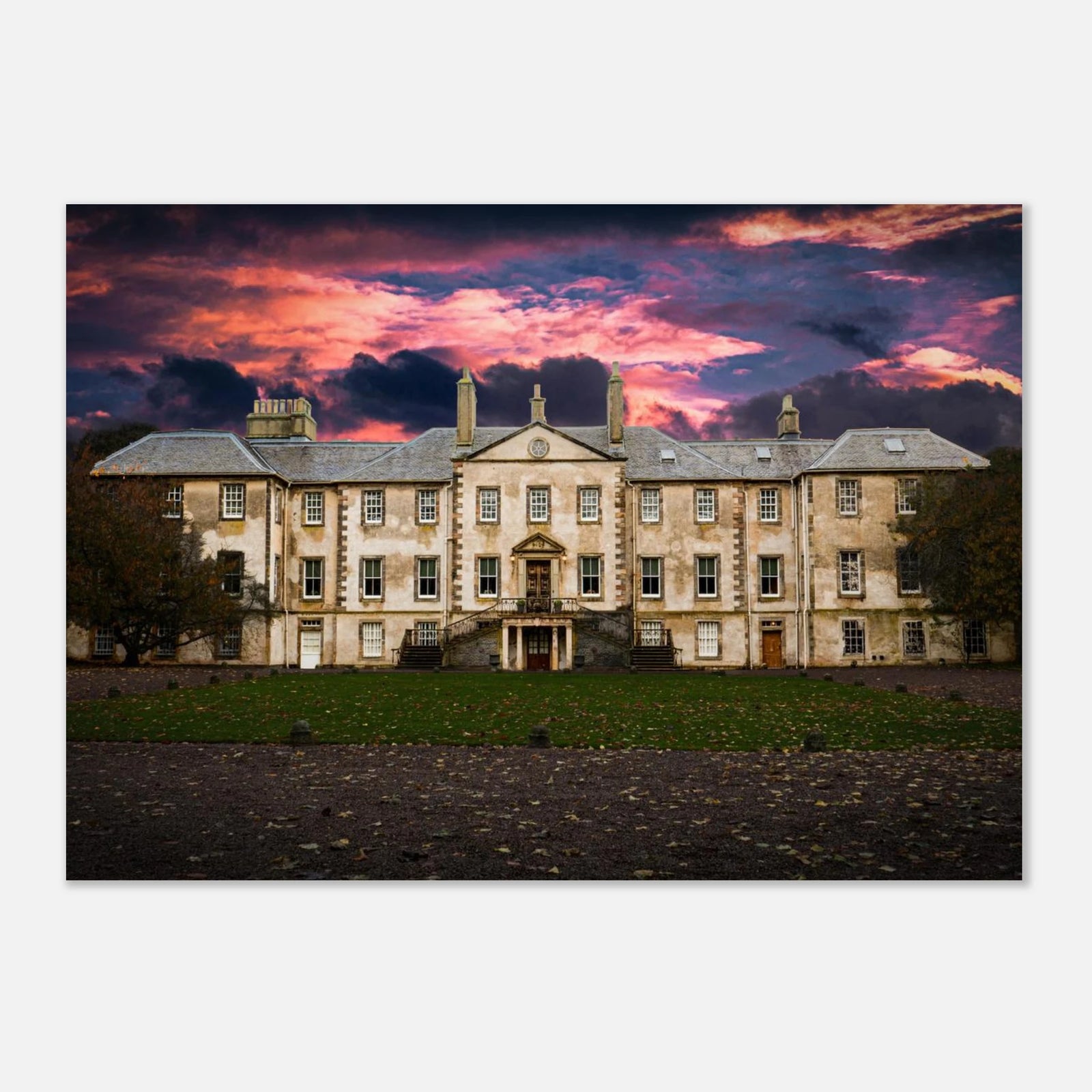 Newhailes house and gardens Edinburgh Scotland poster on premium matte paper