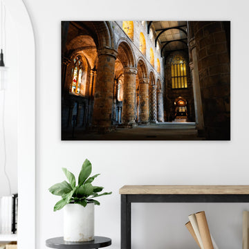 Dunfermline Abbey interior wall art gift for fans of historic Scottish architecture