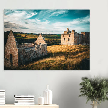 Crichton castle sunset wall art premium matte poster