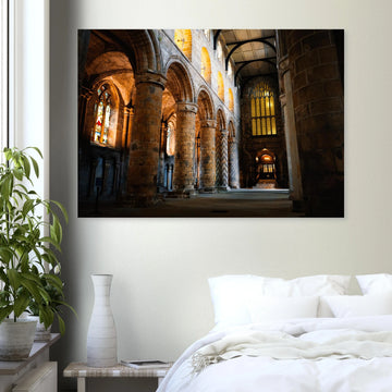 Dunfermline Abbey interior wall art gift for fans of historic Scottish architecture