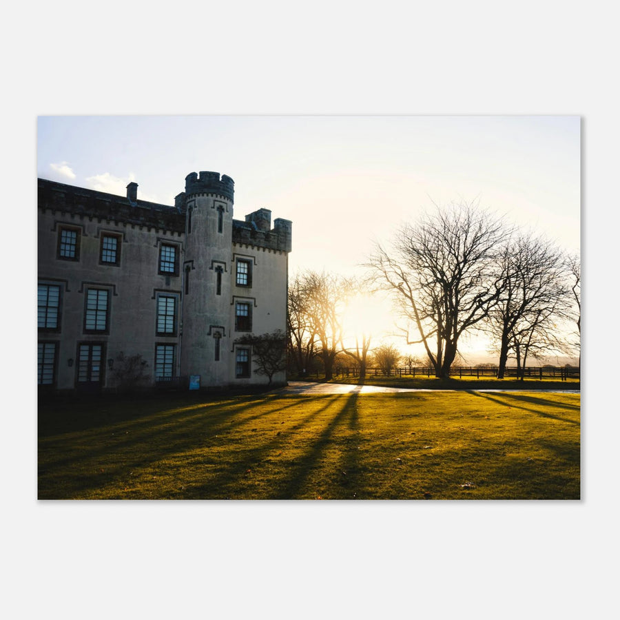 House of the Binns sunset wall art gift for Scotland fans who love stately homes and River Forth views