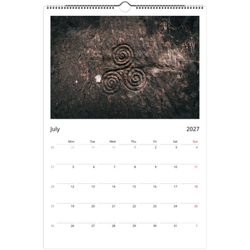 Scotland calendar 2027 cover with iconic Scottish landscape